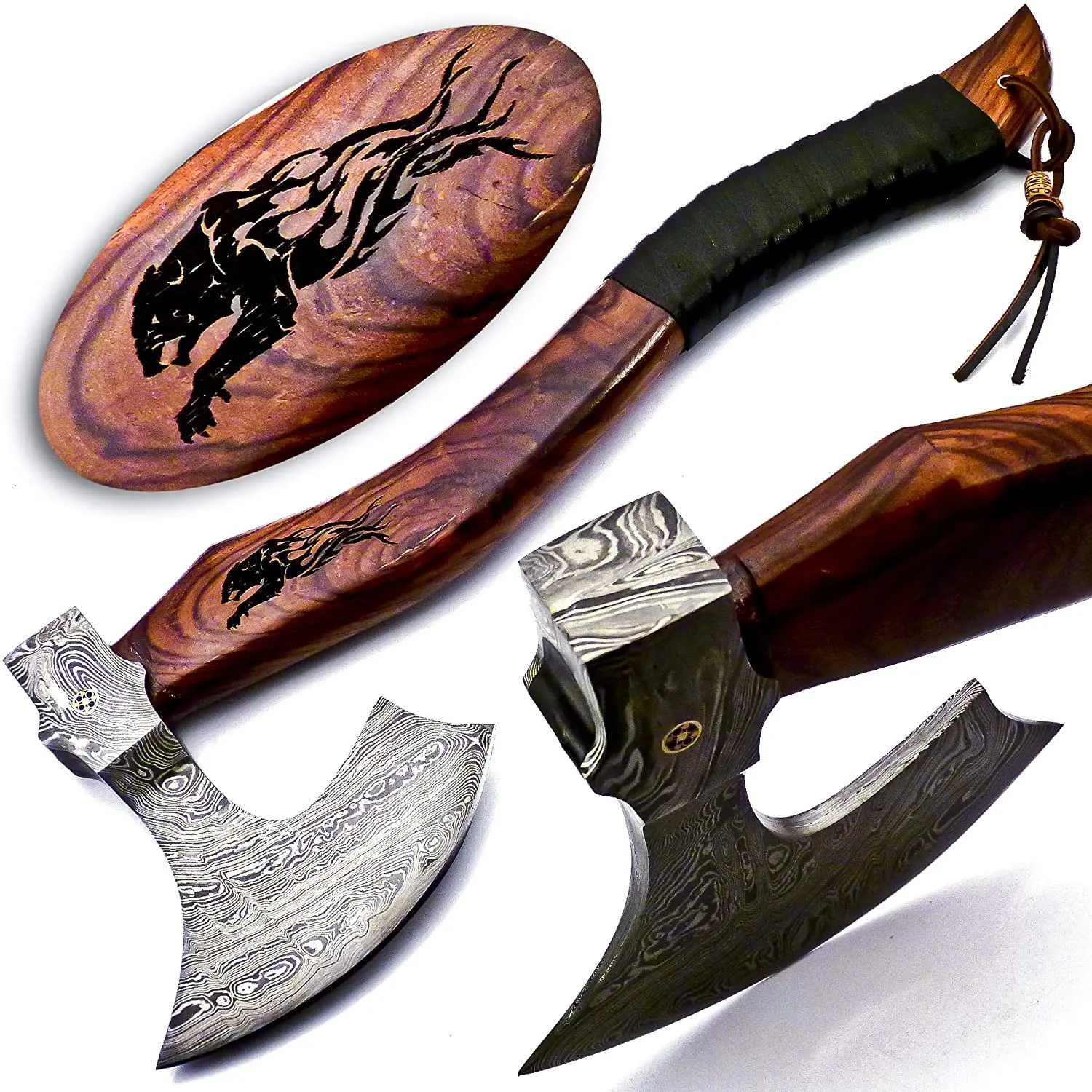 High Quality Damascus Steel Forged Axe Hatchet Head Viking Bearded Handmade Axe Made With High Quality Material 2022 Collection