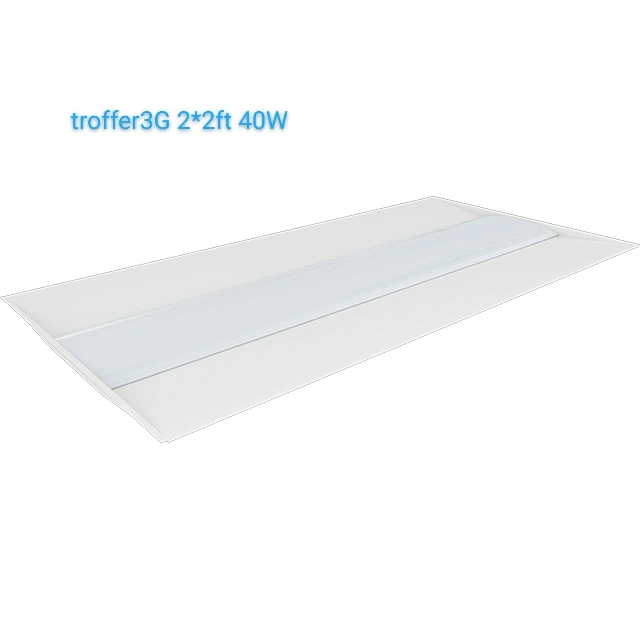 Dlc 2X4 40w  led  skylight panels led troffer light led flush mount ceiling light 125lm/w led recessed troffer