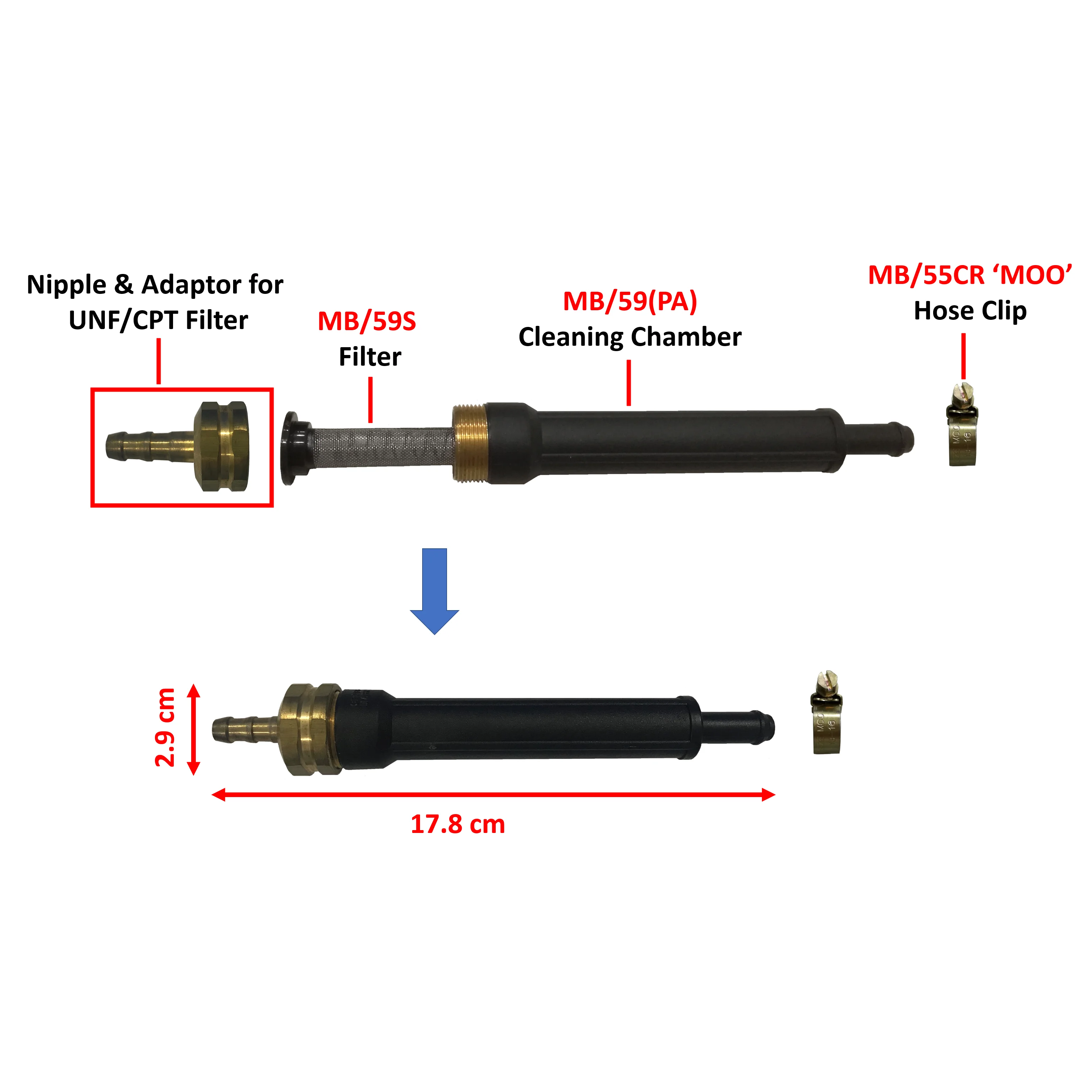Universal Filter Complete to filter sediments, sand and dirt from water source to aquarium, pool, and etc