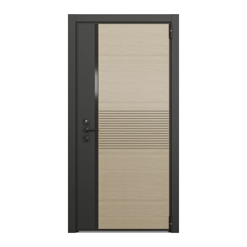 Entrance door Snegir EU, door leaf 71 mm thick of steel sheet 1.2 mm, combined filling, wholesale, steel doors