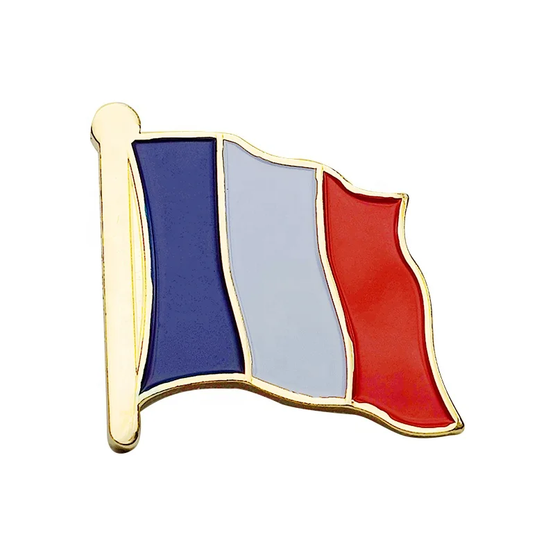 Flag Free Size Lapel Pin For Clothes Best Selling Vietnam Custom Made plating Gold Waving American