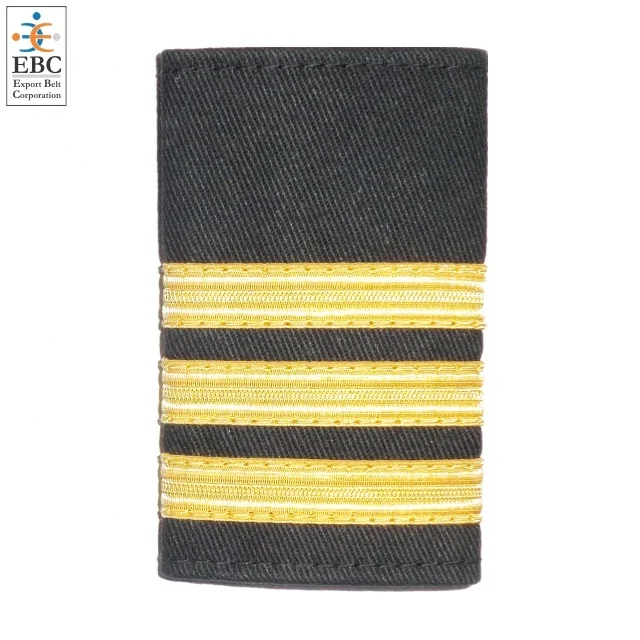 OEM Gold Bar Epaulet for Pilot Sliders Shoulder Boards Wholesale Pilot Style Shoulder Boards Epaulets 1/2/3/4 Silver Bars