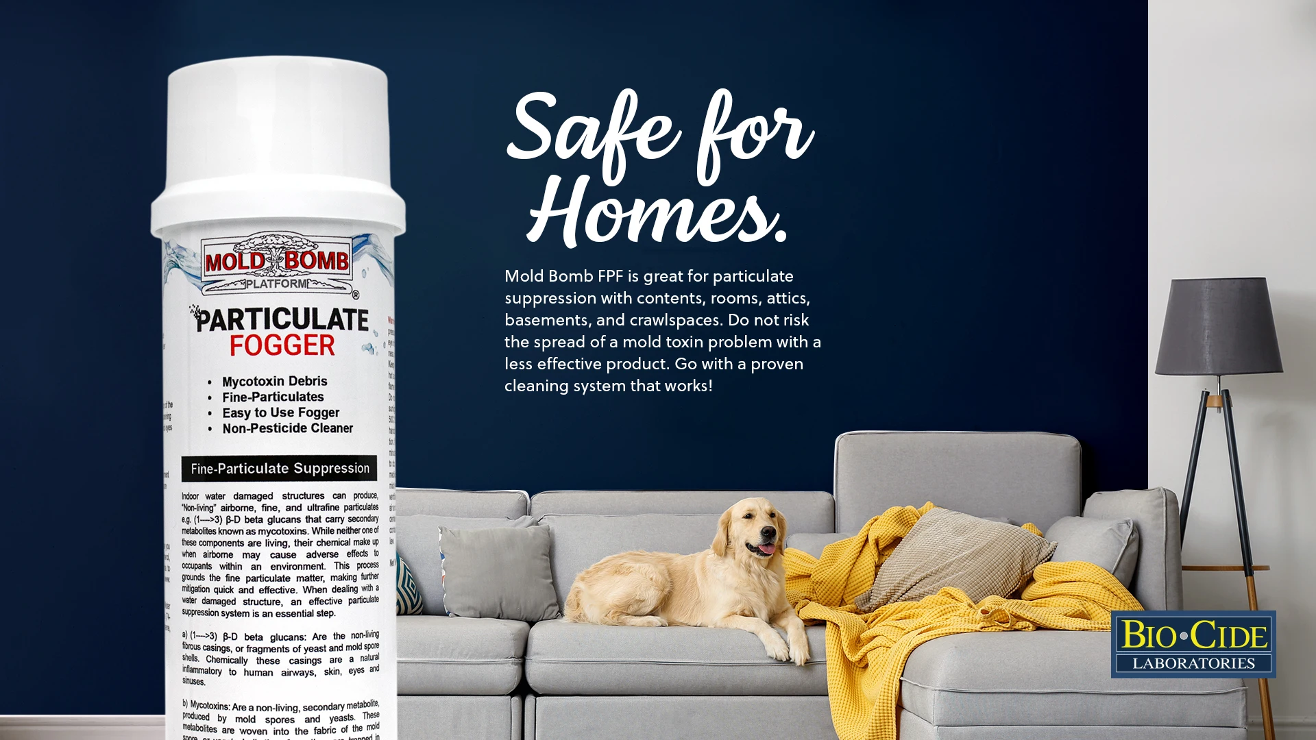 Mold Bomb Fogger Suppresses Mold Spores, Mildew, Fungi in One Easy Treatment Safe for Indoor Use 1-6oz Can (1 treatment)