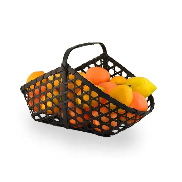 Cheapest Price Bamboo Fruit Basket Handcrafted Hanging Fruit Basket Also Wicker Gift Basket