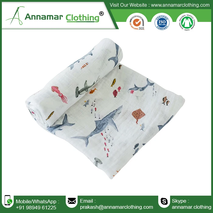 Multi-color Cotton Baby Muslin Swaddles 100% Organic muslin wrap plain color baby swaddle blanket