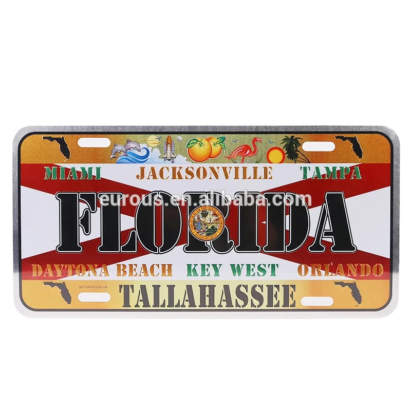 Сувениры, Флорида, оптовая продажа, номерной знак автомобиля