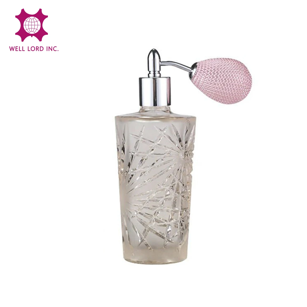 Vintage design empty 50mL/100mL perfume glass bottle with bulb atomizer empty perfume bottles