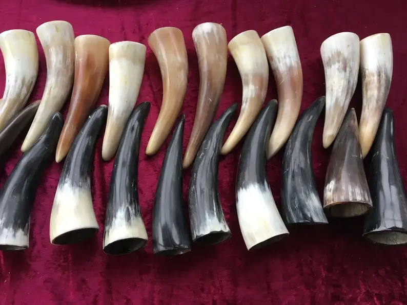 Natural Viking Drinking Horn tankard Mug Steins Mugs For Beer Wine Mead Ale Horn Tankard by SHAN INDIA