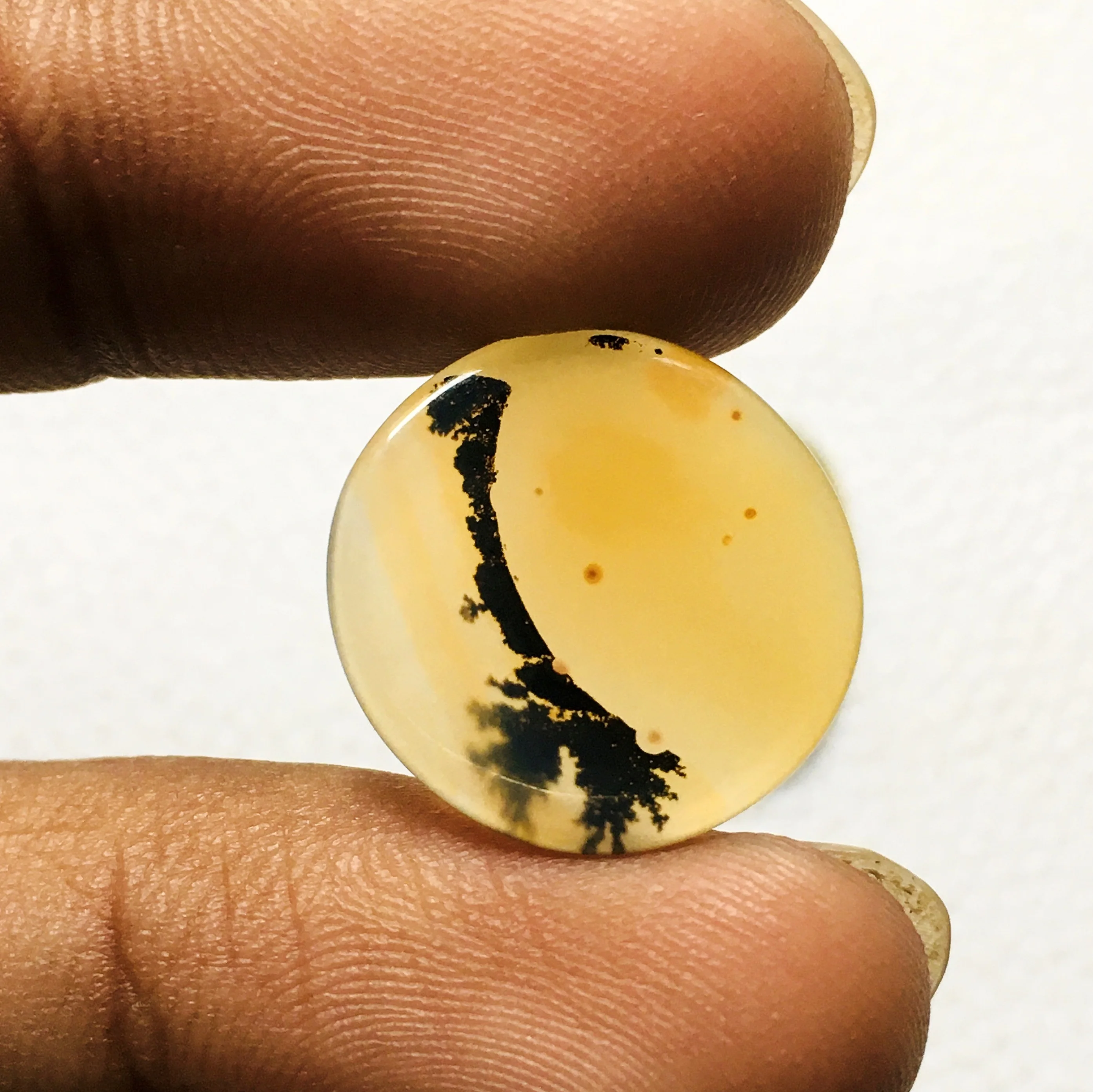 Natural Scenic Dendrite Agate Oval shape hand polished cabochon loose gemstone making jewelry pendant/ring wholesale price