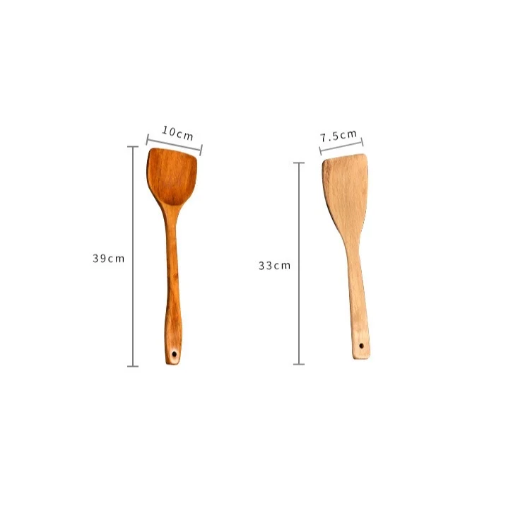 Wooden Spoons for Cooking Bamboo disposable Utensil Set Nonstick Kitchen Premium Quality Housewarming Gifts for Everyday Use