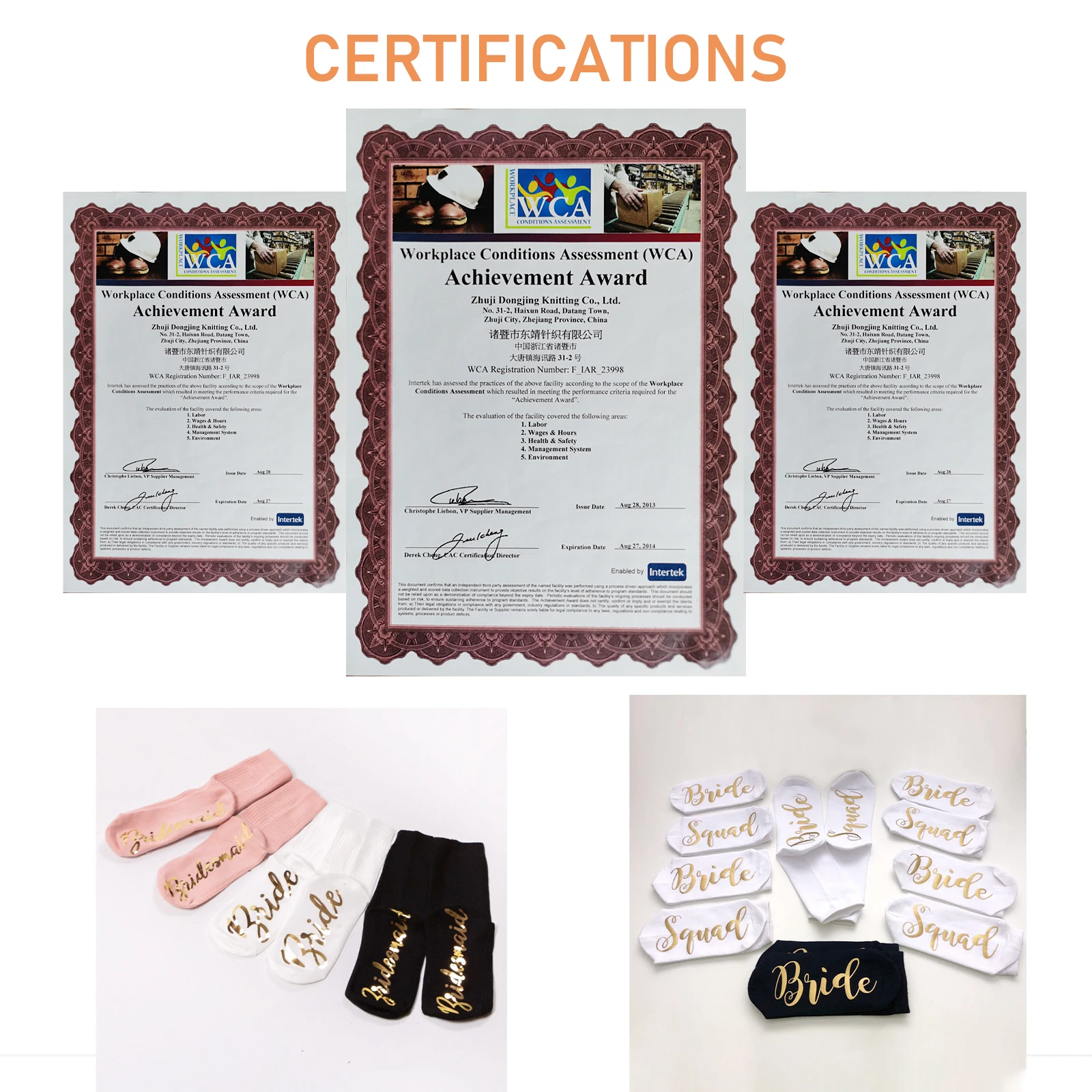 
DJ257 Wedding Party Bridesmaid Personalised Socks 