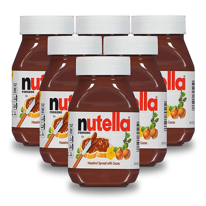 Nutella spreadable with Ferrero cocoa, 750 g, 6-pack (6 x 750 g)