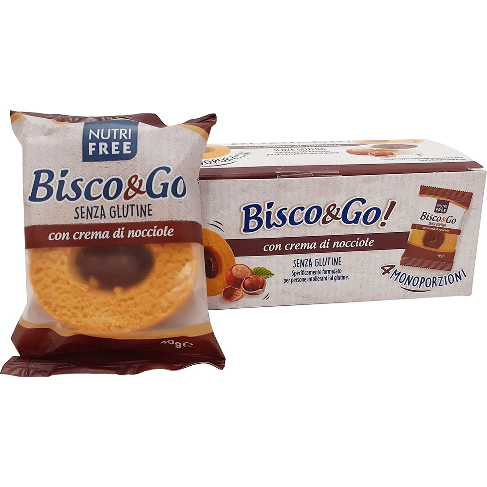 Gluten Free BISCUITS HAZELNUT 160g (4X40g) Made in Italy cookies food sweets bag assorted biscuits
