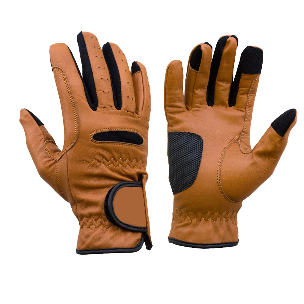 2021 Leather horse riding gloves with option to custom logo color and design horse raiding gloves