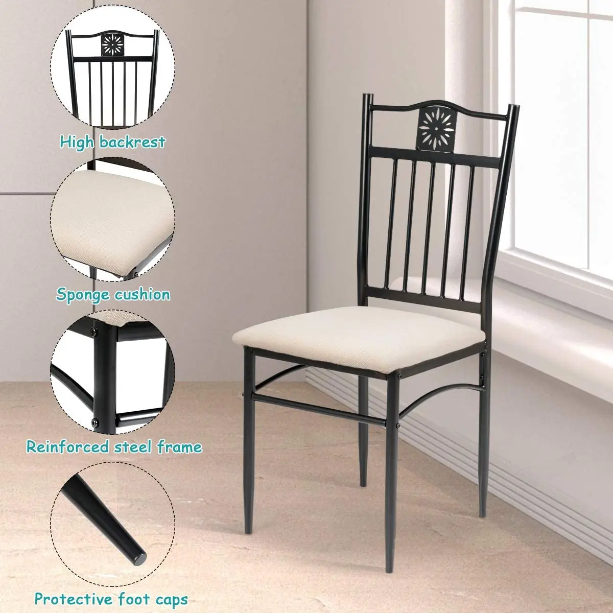 5 Piece Dining Table and Chairs Set