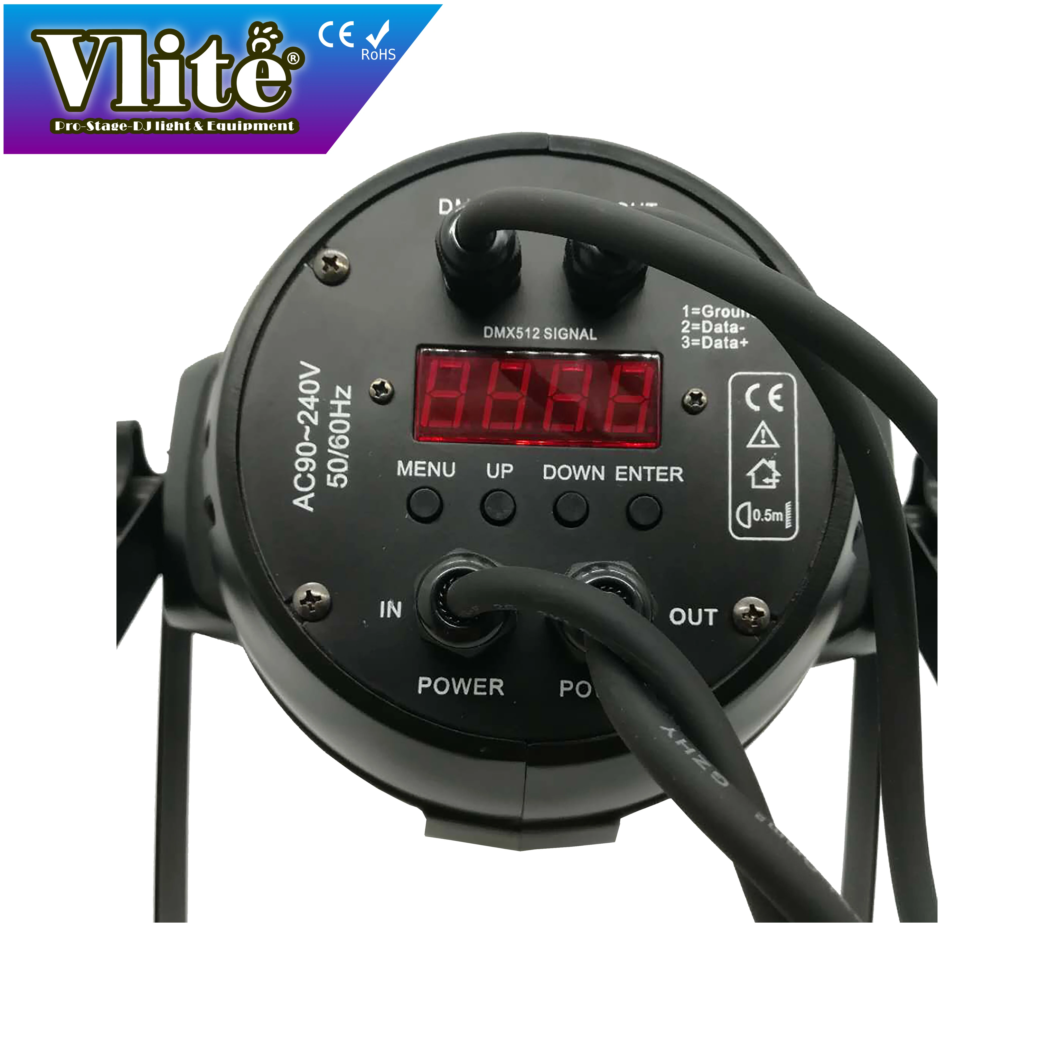18 x 10W 5-in-1 LED PAR Spotlights RGBWA UV White Projection Lights with Wireless DMX Control for Hotel 12V Power