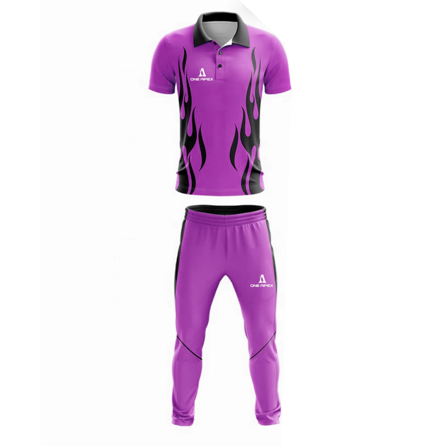 Top Quality 100% polyester cricket team uniform with custom logo /jersey/pant for sale by one apex