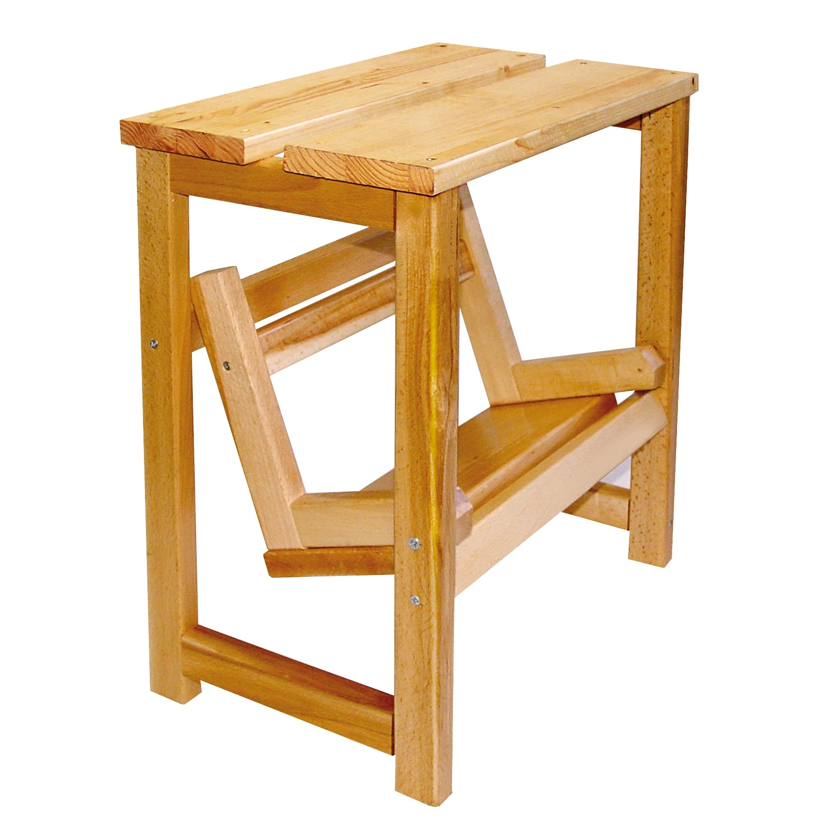 Комплект из высококачественных итальянских складной стул лестницы из бука 2-шаги цвета грецкого ореха с широким голенищем и с объёмным рисунком из мультиков канавки шаг для дома