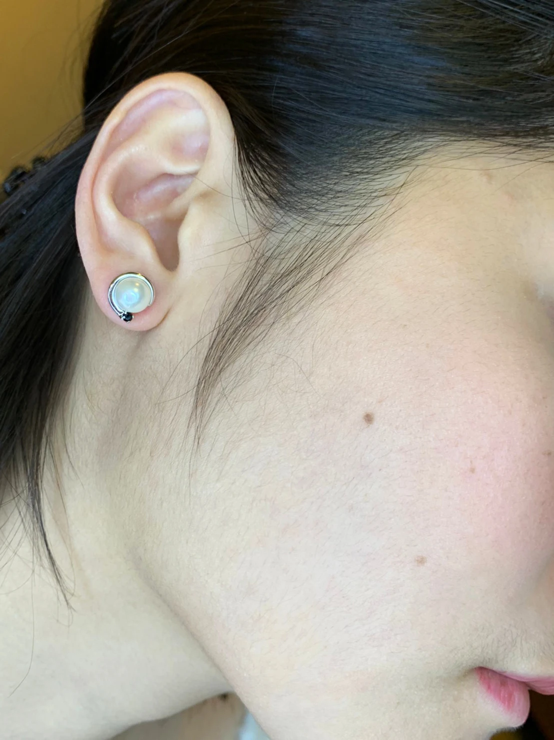 
Jewelry Factory 2021 new Design 925 Sterling Silver pearl diamond earrings 