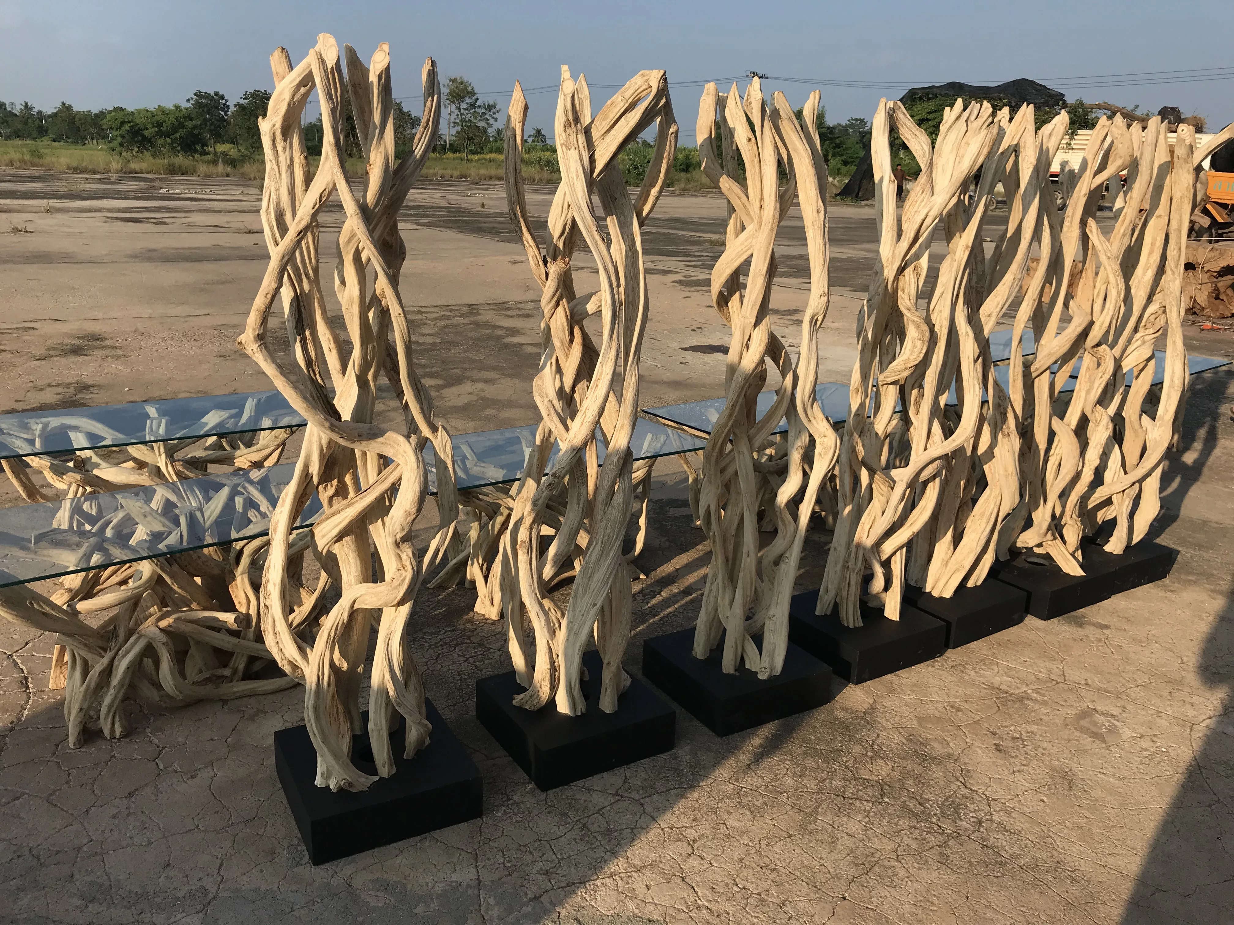 Modern Driftwood table lamp