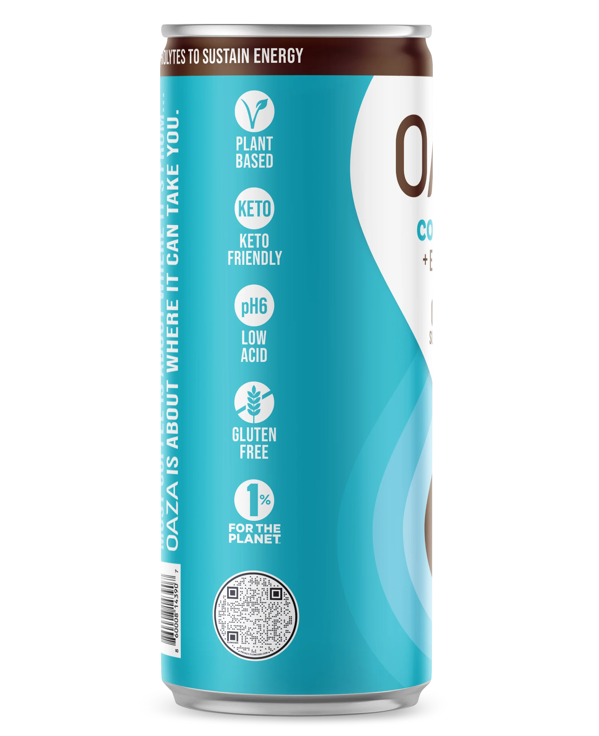 OAZA High Performance Cold Brew Hydrate your Coffee 8 Fl Oz Pack of 12 Ready to Drink (Black)