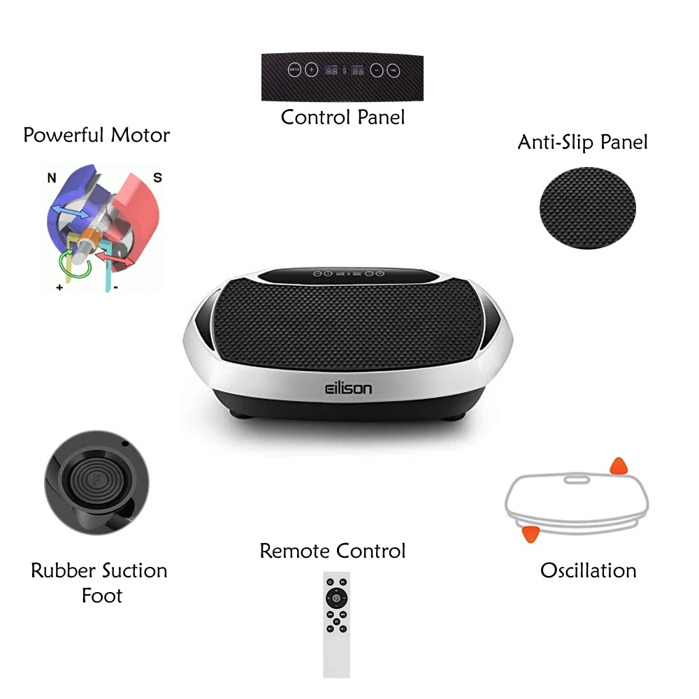 Best Selling Power Fitness Plate Pro Remote Control Oscillating Health Mate Plate Vibration Machine