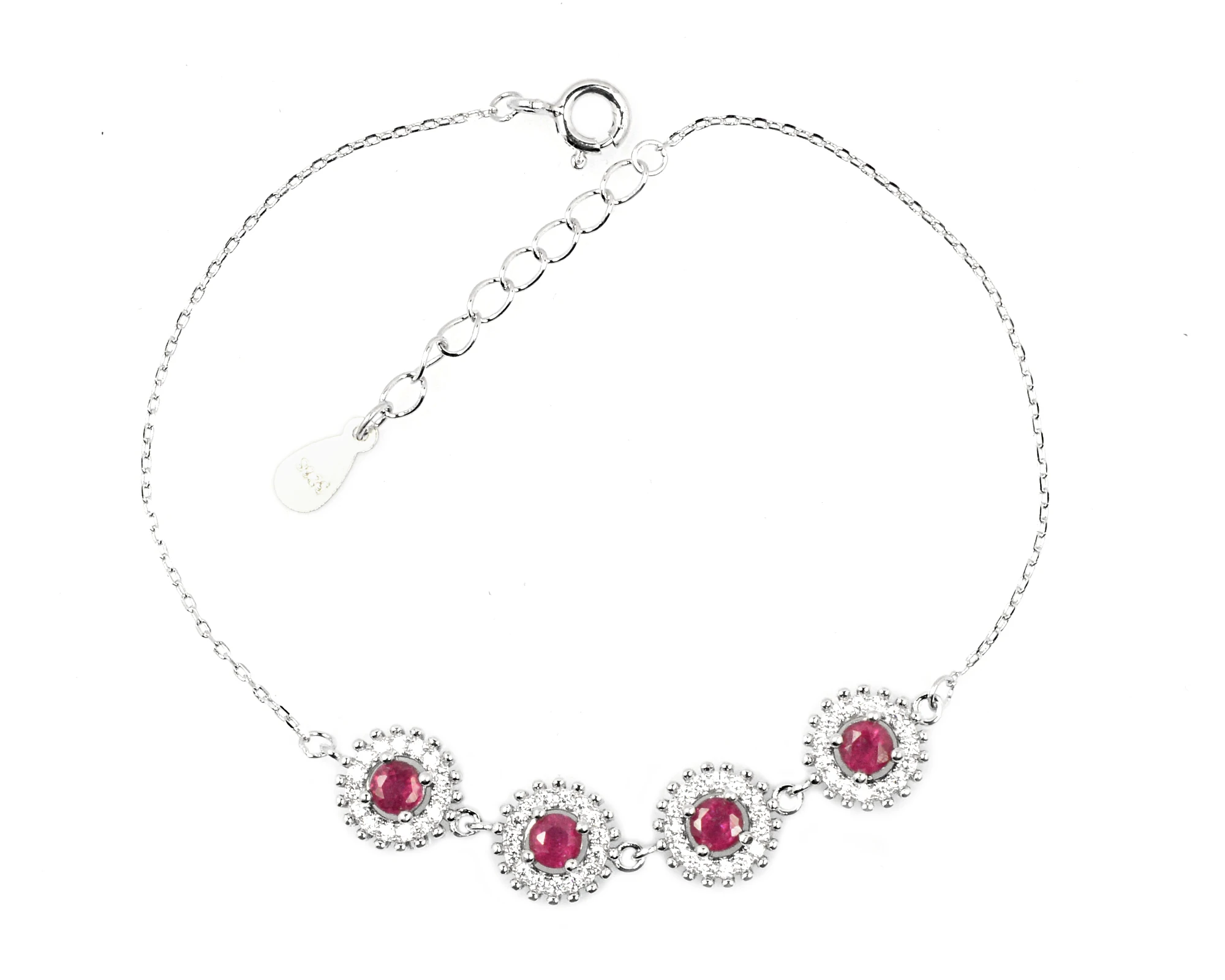 Натуральный рубин 3 5 мм Круглый драгоценный камень Стерлинговое Серебро 925 пробы для женщин дизайнерский Теннисный браслет производитель из Индии