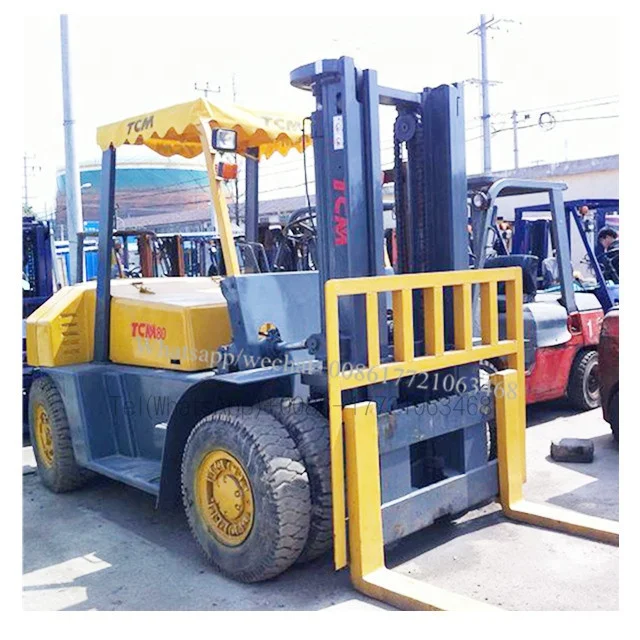 USED TCM FD80 Competitive Price 8t Diesel Powered Forklift Used forklift TCM 8T diesel tcm fd25 fd50 fd30 fd100 fd160
