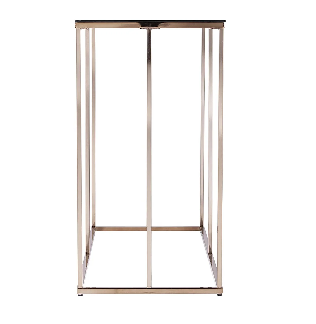 Stainless Steel Console Table Handmade Metal Gold Base and Glass Top Console Table For Living Room Furniture