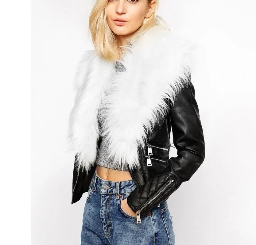  Brand Fitness High Quality new pattern Manufacturer cheap custom Women fur leather jacket