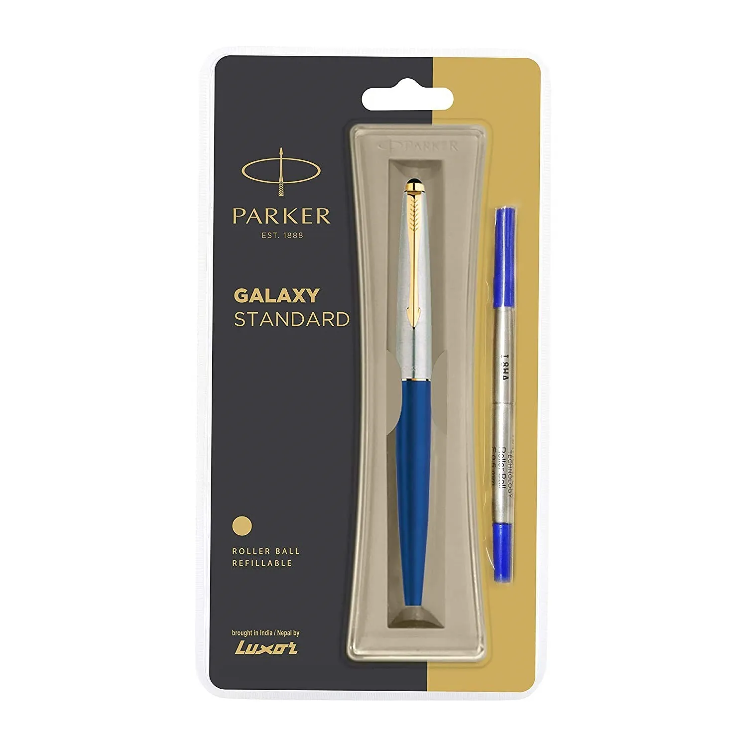 Rollerball pen Parker galaxy standard stainless steel gold trim Black/Blue/Red Barrel premium parker rollerball pens