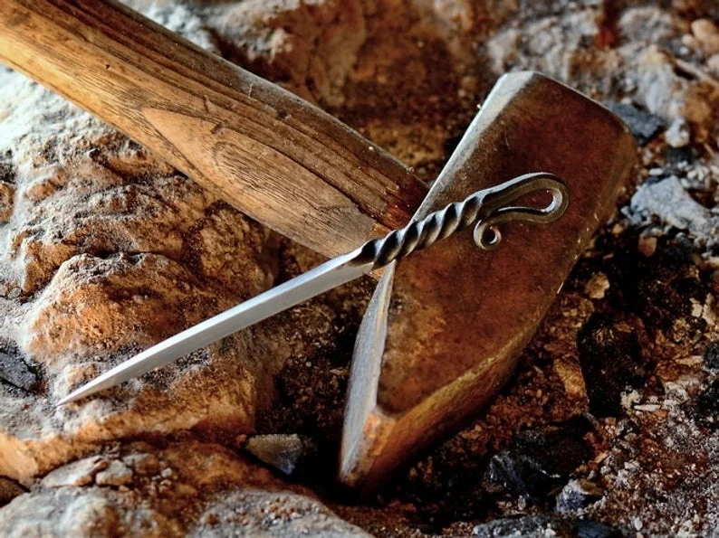HAND FORGED Iron Medieval Food Pricker / Skewer V-17