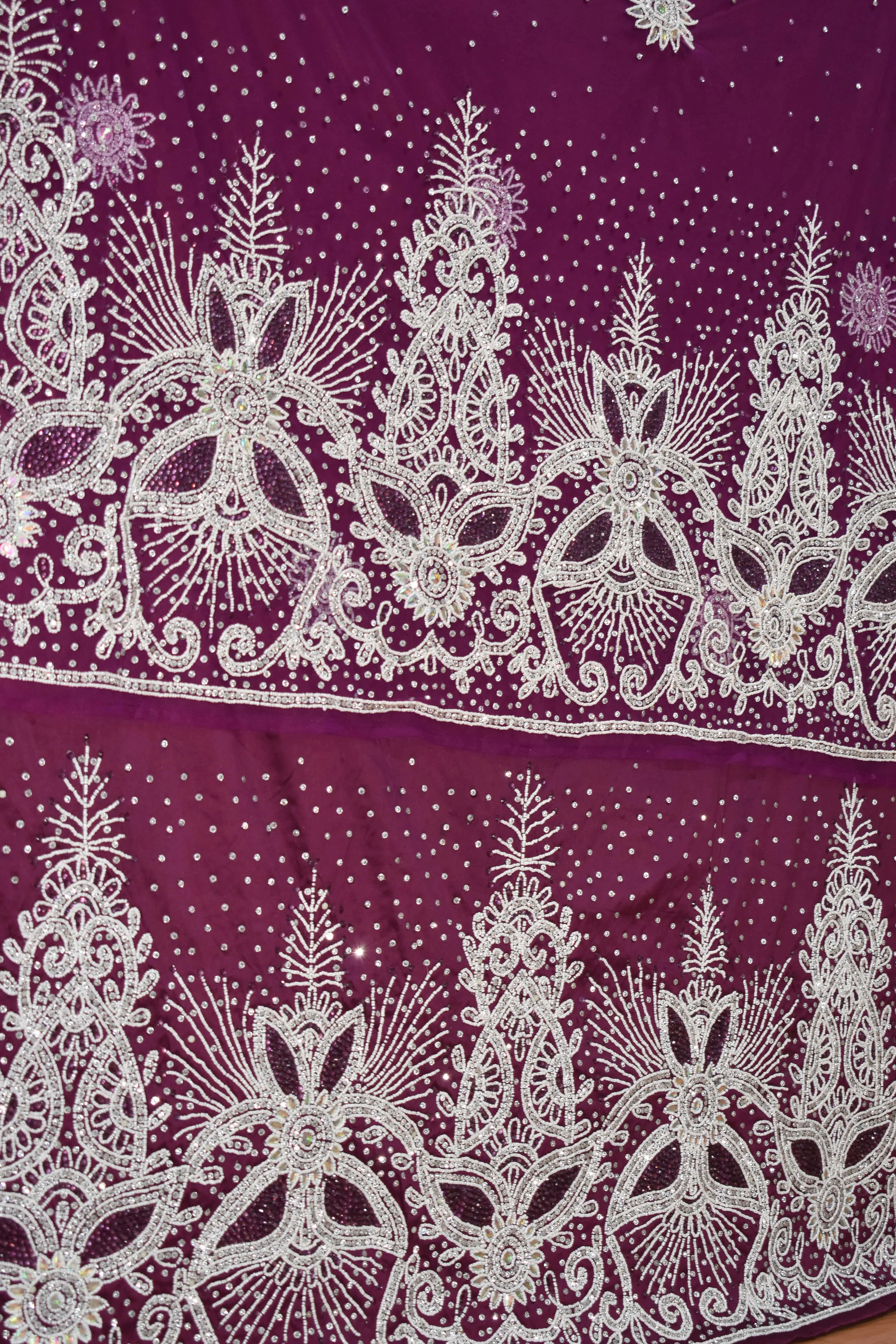 Beaded George Wrapper African Headtie New George Wrapper Style For Nigerian Women latest George Wholesale Price