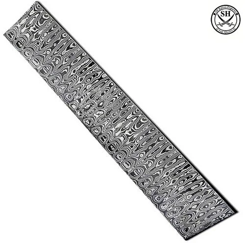 custom handmade Damascus steel billet bar for knife making Ladder Pattern