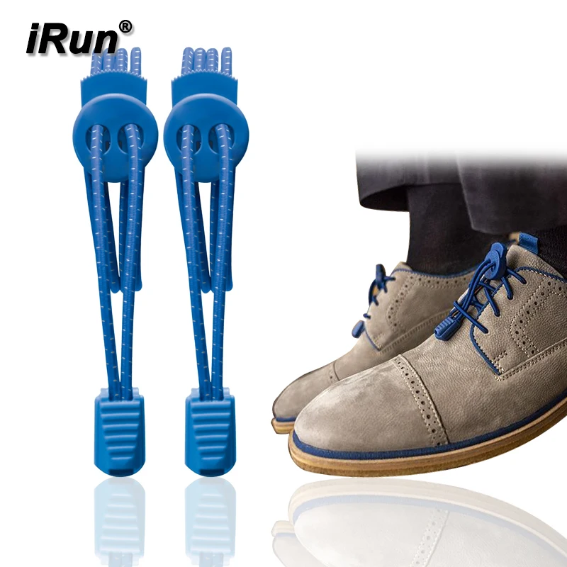IRun Светоотражающие эластичные шнурки фиксирующие шнурки без завязывания, шнурки для обуви для мужчин и женщин, силиконовые деловые кожаные шнурки