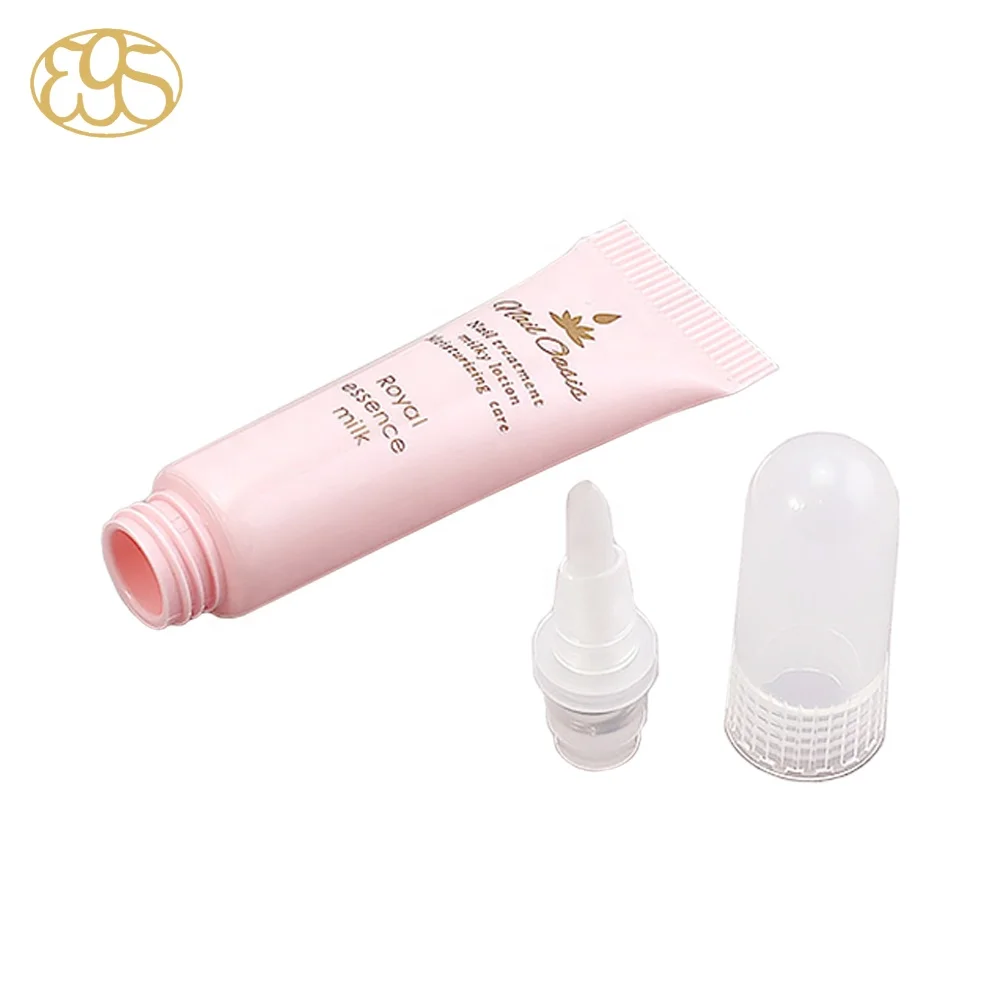 
Lip gloss Aluminium plastic tube with brush soft squeeze 10 ml 