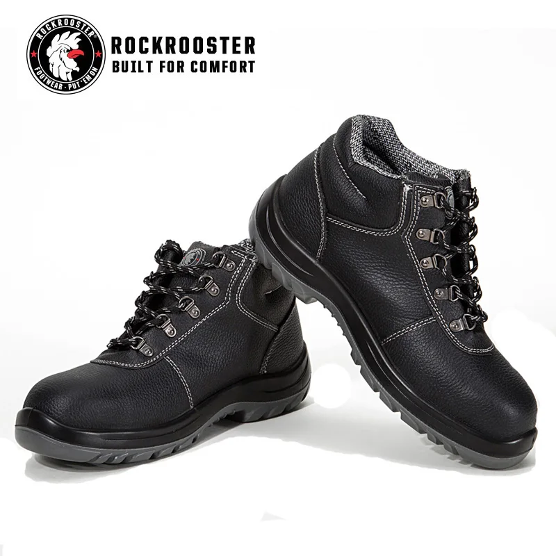 
Comfort Safety Boots Black Size 9 Natural Comfort Boots Mens AC834 Black Waterproof Leather Safety Work Shoes 