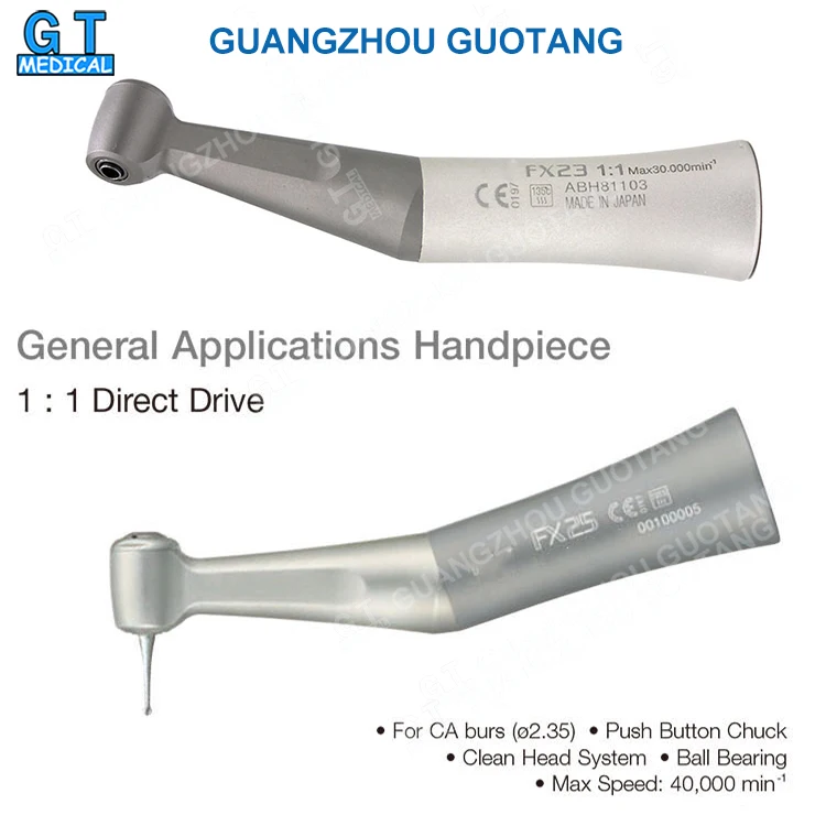 FX Series Dental Low Speed Push Button Contra Angle Handpiece