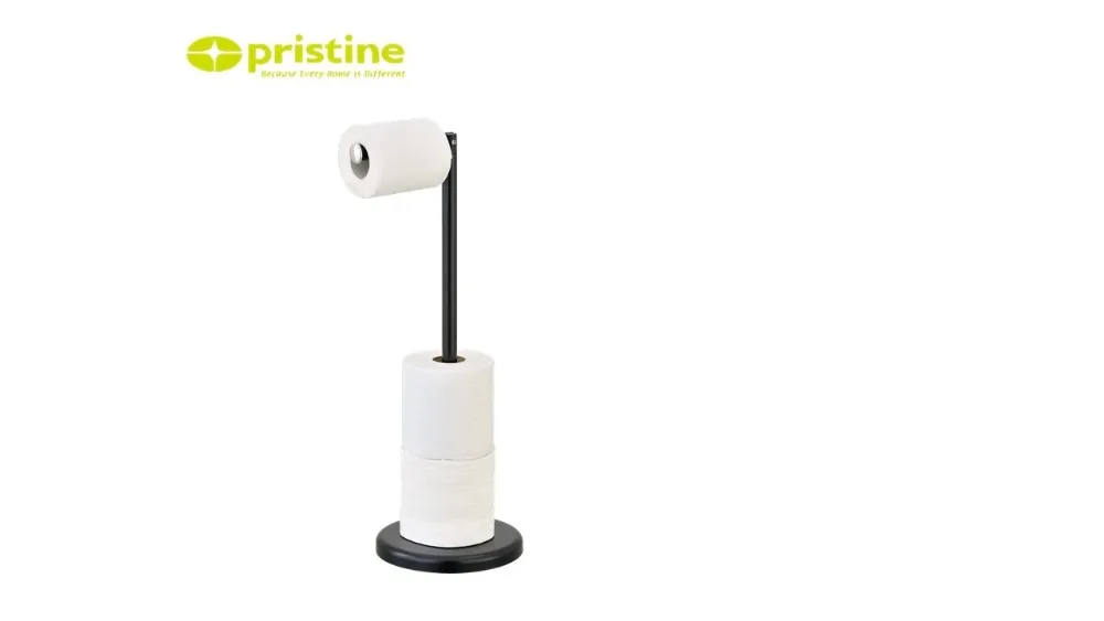 Free Standing Toilet Tissue Paper Roll Holder | Taiwan | Black White Chrome | freestanding | Bathroom | Rack
