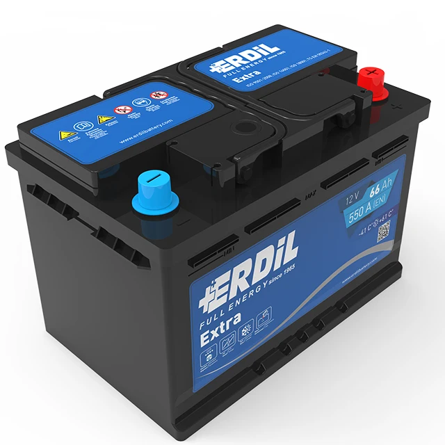12 V 66 Ah DIN type car battery for export market by Erdil Aku Turkey