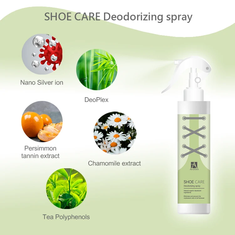 High quality  Eco-friendly odor remover shoe odor deodorizer eliminator spray for shoes