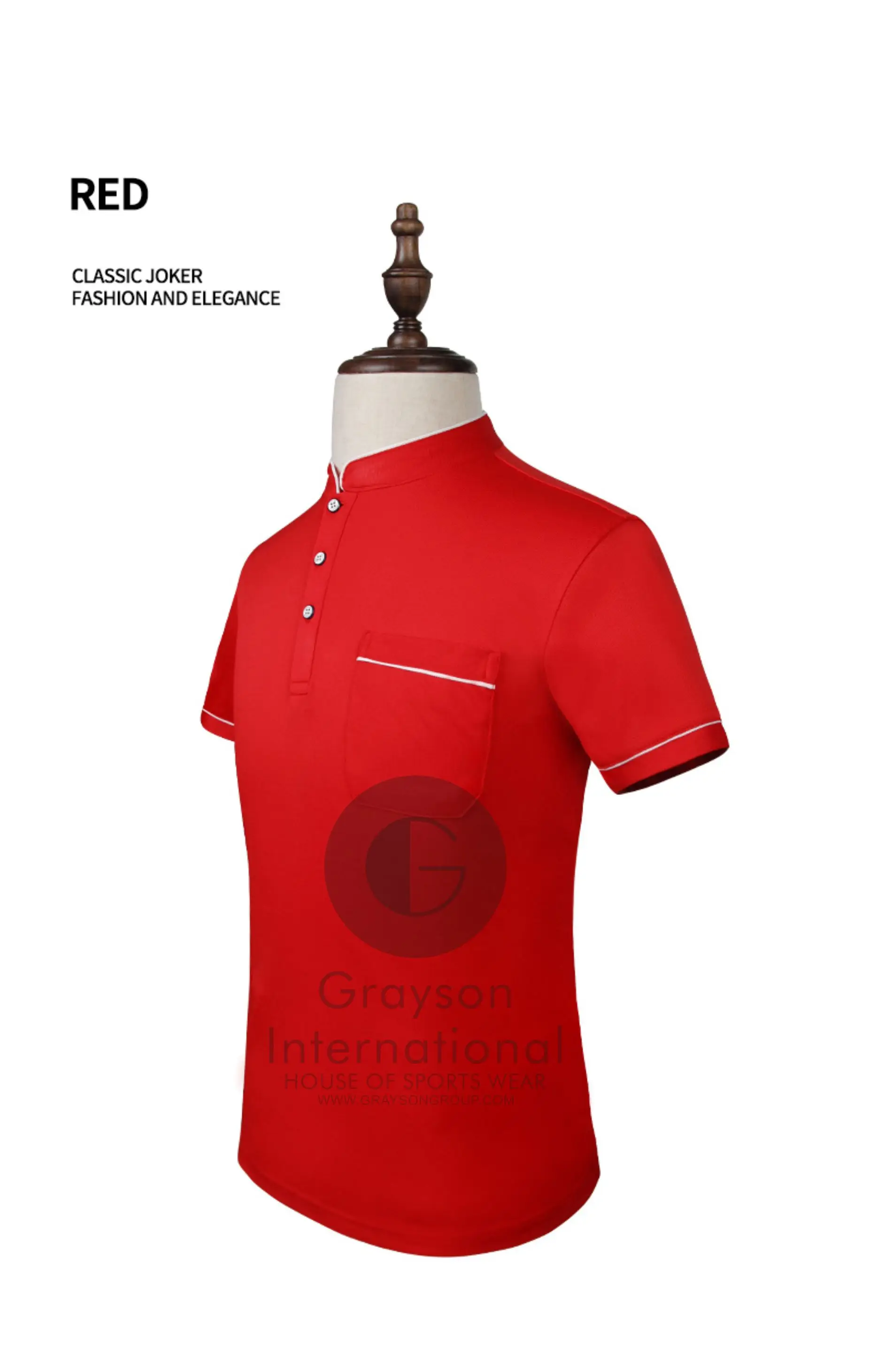 wholesale bulk custom top quality brand white stripe printed polo shirts By Grayson intl