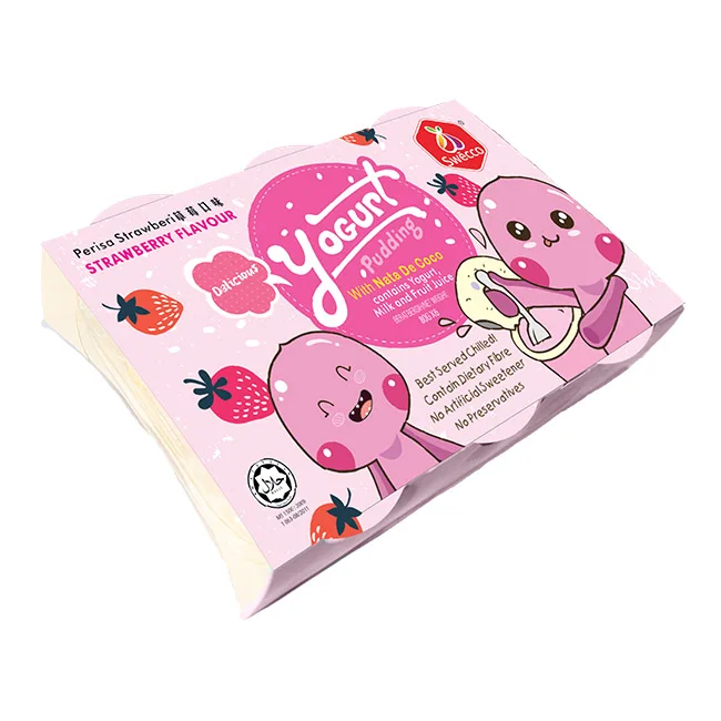 Хит продаж клубничный йогурт пудинг ароматизированный желе вкусный и легкий не слишком сладкий лучший для десерта после еды