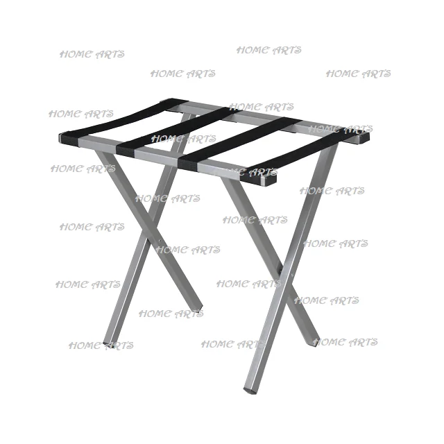 Handmade Silver Color Metal Folding Luggage Rack Finest Quality Stainless Steel Luggage Rack For Home Decor
