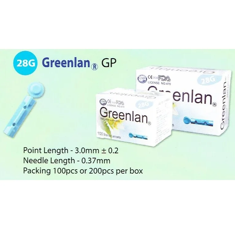 Disposable gamma-ray sterile safety and painless medical needle lancets (21G~36Gage) GREENLAN made in Korea CE/ GMP certificate