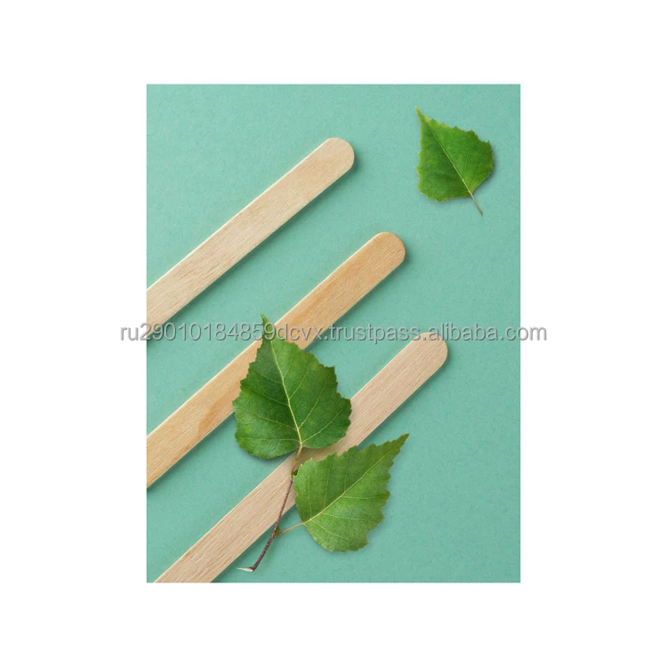 Eco-fiendly wooden cosmetic spatula 150x16x1,6 necessary for the depilation procedure in stock