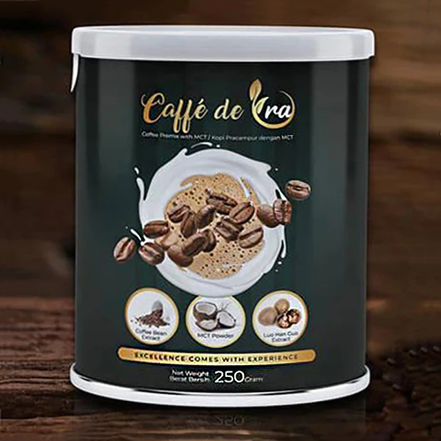 100% Halal Special Blend with Arabica & Robusta Coffee Beans Extract Caffe de Ora Instant Coffee Premix with MCT
