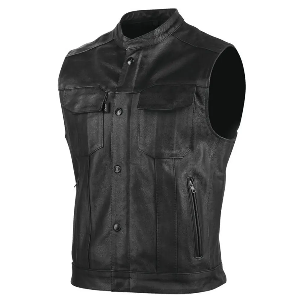 Кожаные Байкерские жилеты для мужчин оптовой цены оптом высокое качество
