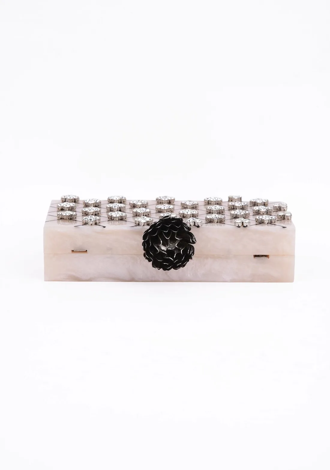 High quality good price resin made Blue color handmade clutch Purse beg for ladies