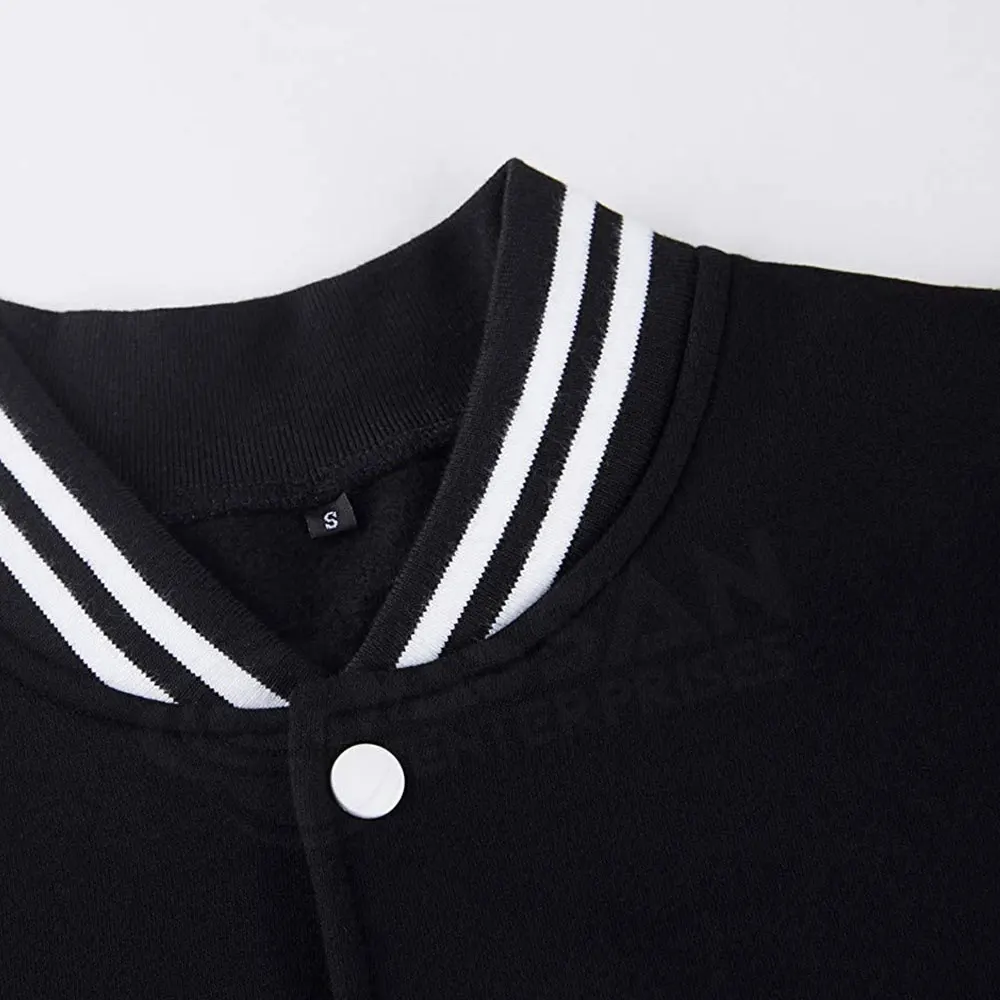 Low MOQ Custom Made High Quality Letter Men Jacket  Stand Collar Breathable Sustainable Men Jacket